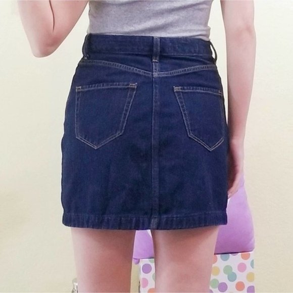 Hollister Ultra High Rise Button Up Denim Mini Skirt - Picture 3 of 9